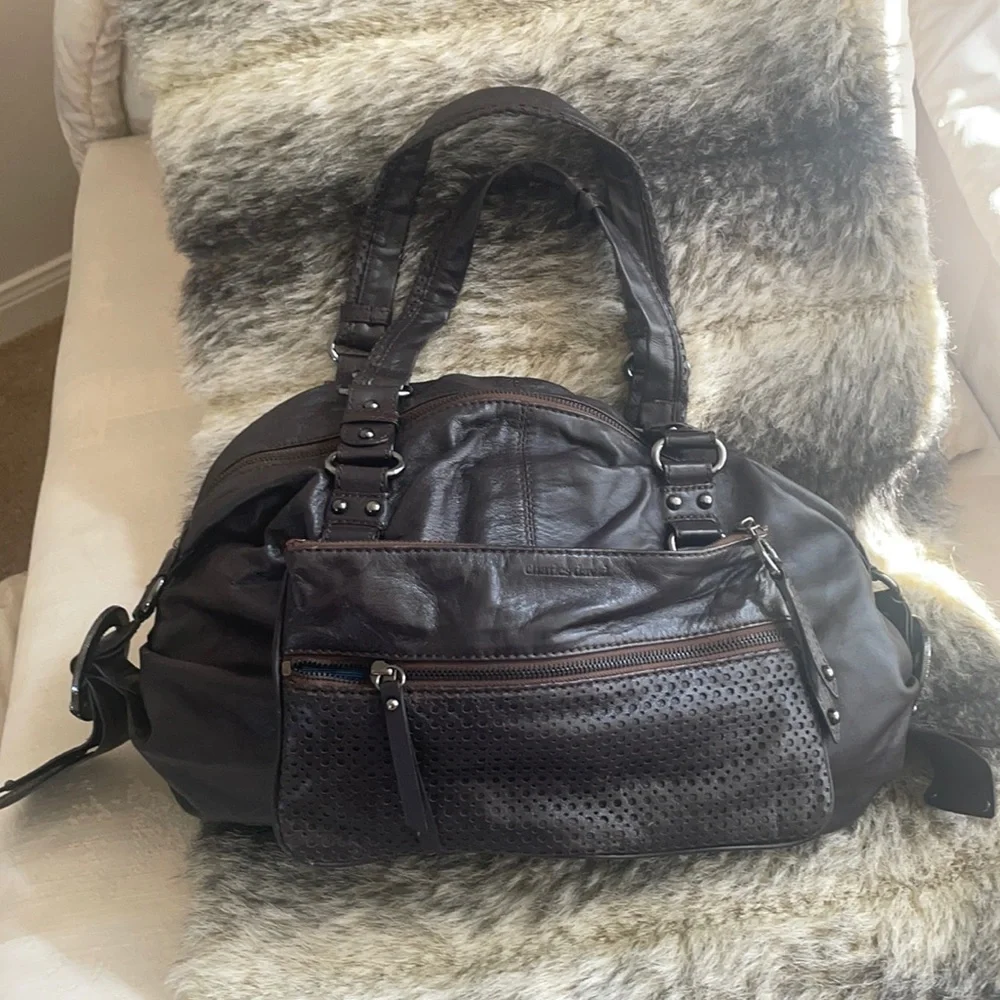 Charles David Brown Leather Satchel